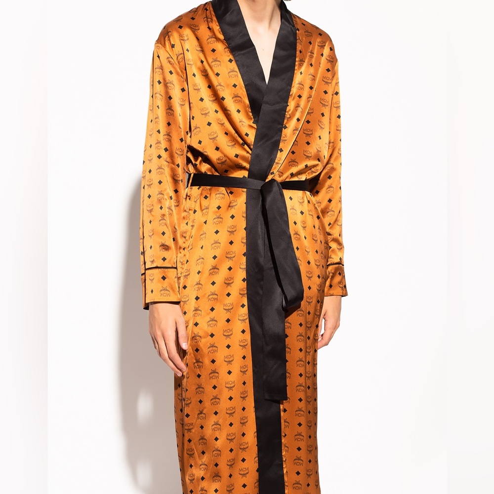 MCM Reversible bathrobe in Cognac/Black NWT
